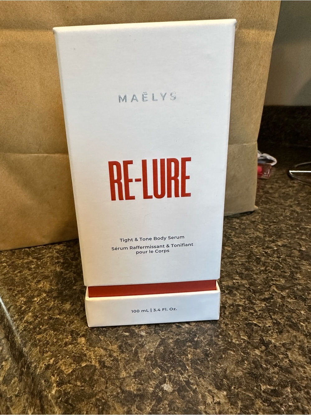 RE-LURE Tight & Tone Body Serum — White with Red Accents